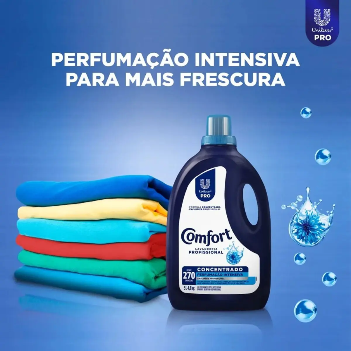 Kit Lava Roupas Lavagem Profissional 7 Litros OMO + Perfumação Intensiva 5 Litros Comfort