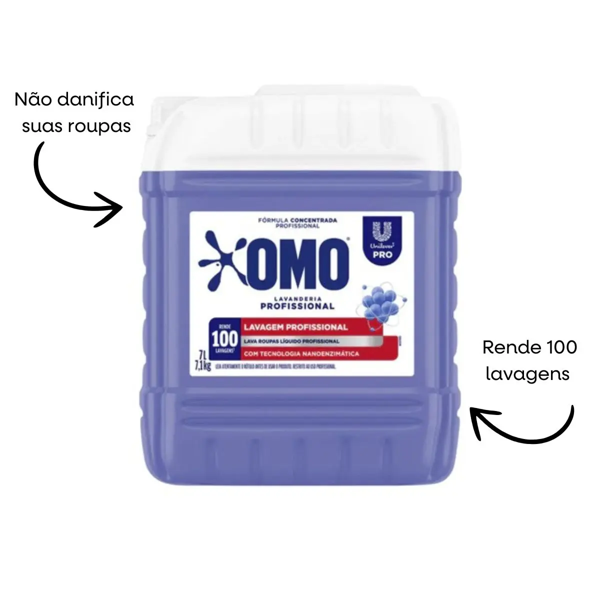 Kit Lava Roupas Lavagem Profissional 7 Litros OMO + Perfumação Intensiva 5 Litros Comfort